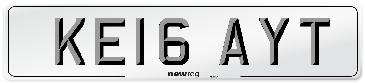 KE16 AYT Number Plate from New Reg